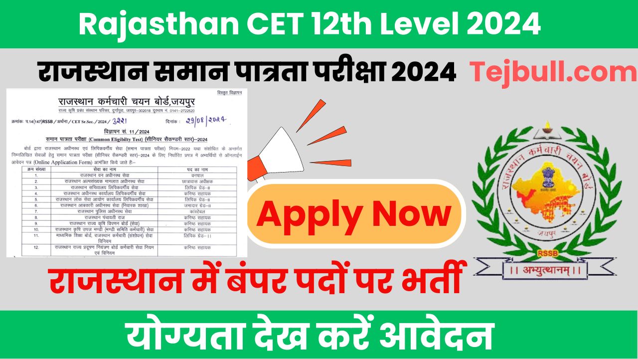 Rajasthan CET 2024